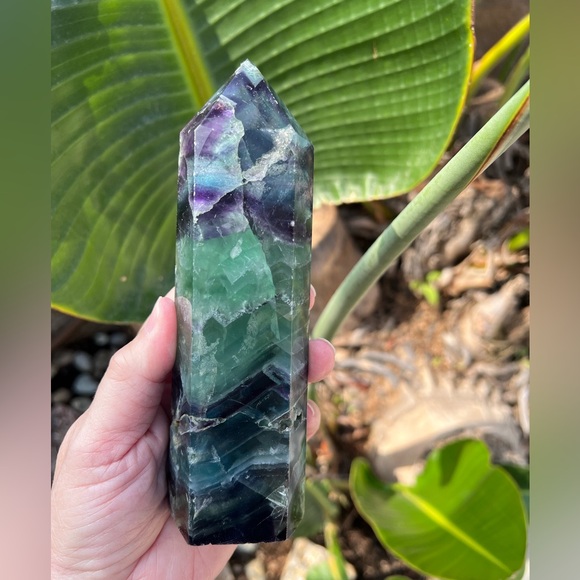 Rainbow Fluorite Crystal Tower - Picture 9 of 11